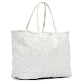 Goyard-White Goyard Goyardine Saint Louis PM Tote Bag-Blanc