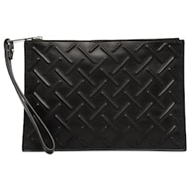 Bottega Veneta-Pochette en cuir embossé Bottega Veneta noire-Noir