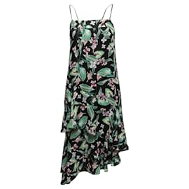 Dolce & Gabbana-Vestido preto e multicolorido Dolce & Gabbana com estampa floral sem mangas tamanho US S/M-Preto