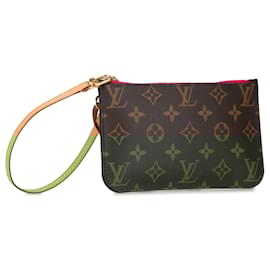 Louis Vuitton-Brown Louis Vuitton Monogram Neverfull Pouch-Brown