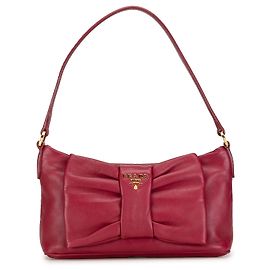 Bolsa de Ombro Rosa Prada Fiocco Bow Rosa