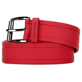 Louis Vuitton-Cinto Louis Vuitton Damier Infini Vermelho-Vermelho