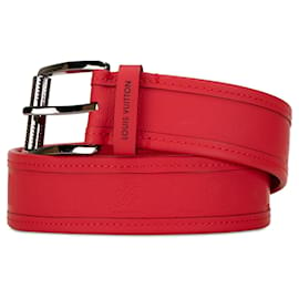 Louis Vuitton-Red Louis Vuitton Damier Infini Belt-Red