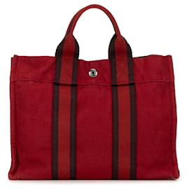 Hermès-Bolso de mano rojo Hermès Fourre Tout PM-Roja