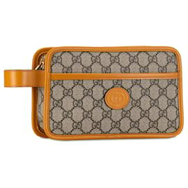 Gucci-Pochette Gucci GG Supreme ad incastro G beige-Beige