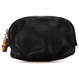 Bolso de cuero de bambú Gucci negro Negro