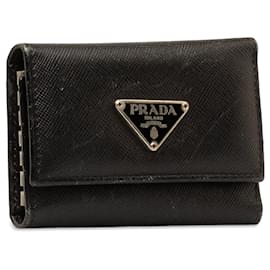 Prada-Porta-chaves Prada Saffiano Preto-Preto