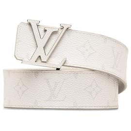 Louis Vuitton-Ceinture réversible blanche Louis Vuitton Monogram Initiales-Blanc