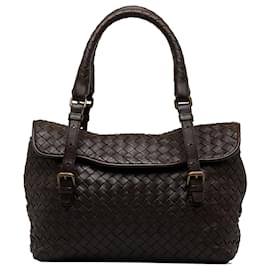 Bottega Veneta-Bolsa Bottega Veneta Intrecciato Marrom-Marrom