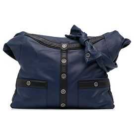 Borsa a tracolla grande Chanel blu per bambina Blu