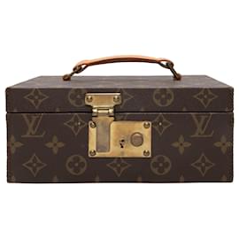 Louis Vuitton-Beauty case vintage marrone Louis Vuitton per cosmetici-Marrone