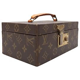 Louis Vuitton-Beauty case vintage marrone Louis Vuitton per cosmetici-Marrone