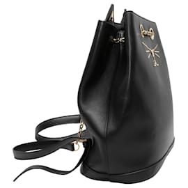 Charlotte Olympia-Zaino gatto in pelle nera Charlotte Olympia-Nero