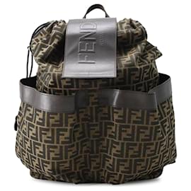 Fendi-Mochila Strike grande de lona Zucca Fendi marrón-Castaño