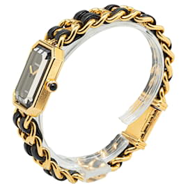 Chanel-Reloj Chanel dorado de cuarzo y acero inoxidable Premiere Chaine-Dorado