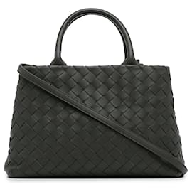 Bottega Veneta-Bolso satchel Intrecciato pequeño de Bottega Veneta gris-Otro