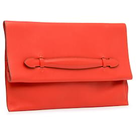 Hermès-Naranja Hermès Evercolor Pliplat Clutch-Naranja