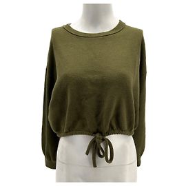 Autre Marque Alice & Olivia Strickwaren T.International S Wolle Khaki