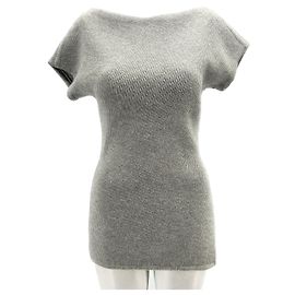 Bouchra Jarrar Strickwaren T.FR 42 Wolle Grau