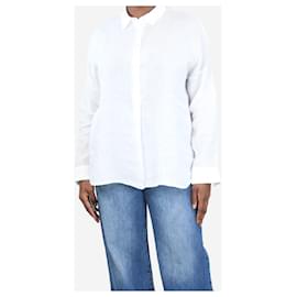 Autre Marque-Chemise en lin blanc - taille M-Blanc