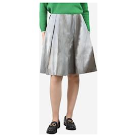 Marni-Falda midi plisada gris - talla UK 8-Gris