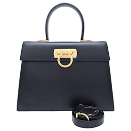 Salvatore Ferragamo-Asa superior icónica de Salvatore Ferragamo-Negro