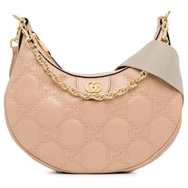 Gucci-Borsa a tracolla Gucci piccola con catena GG Matelasse marrone-Marrone,Beige