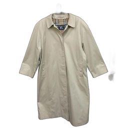 Burberry Raincoat Beige Cotton Gabardine Beige