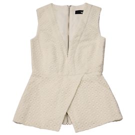 Nicholas Kirkwood Nicholas Peplum Top em algodão branco Branco