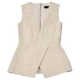 Nicholas Kirkwood Top con sobrefalda Nicholas de algodón blanco Blanco