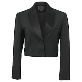 Alexander Wang-Blazer de esmoquin corto de lana negra de Alexander Wang-Negro