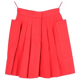 Minifalda plisada de algodón rojo de Alexander McQueen Roja