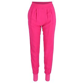 Stella Mc Cartney Stella McCartney Pantalon de jogging coupe décontractée en polyester rose vif Rose
