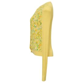 Moschino-Cárdigan floral con botones de Boutique Moschino en algodón amarillo-Amarillo