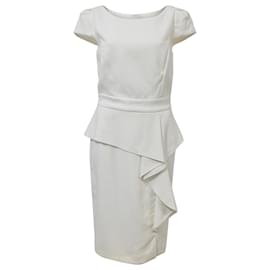 Emilio Pucci-Minivestido con peplum de algodón blanco de Emilio Pucci-Blanco