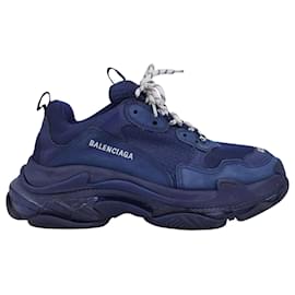 Balenciaga-Zapatillas Balenciaga Triple S en Poliéster Azul-Azul