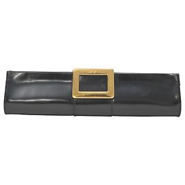 Pochette à boucle Roger Vivier en cuir noir Noir