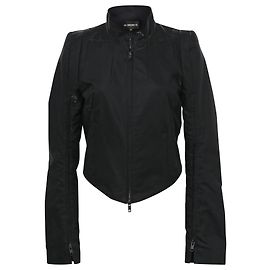 Ann Demeulemeester Chaqueta reflectante de algodón negro Negro