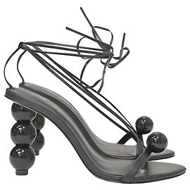 Cult Gaia Karina Heeled Sandals in Black Leather Black