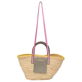 Jacquemus-Jacquemus Le Panier Soleil Tote Bag in Beige Straw-Beige