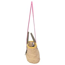 Jacquemus-Jacquemus Le Panier Soleil Tote Bag in Beige Straw-Beige