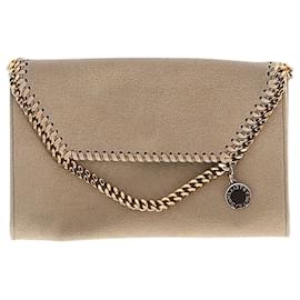 Stella Mc Cartney-Stella McCartney Bolso bandolera tipo cartera Falabella en piel de ciervo peluda vegana color beige-Beige