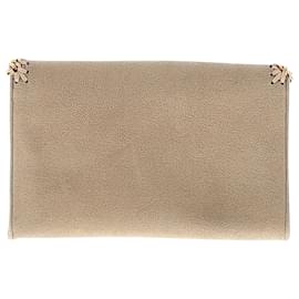 Stella Mc Cartney-Stella McCartney Bolso bandolera tipo cartera Falabella en piel de ciervo peluda vegana color beige-Beige