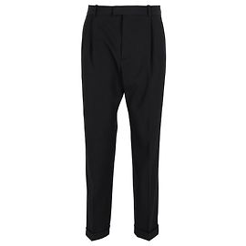Gerade Hose von Bottega Veneta aus schwarzer Wolle Schwarz