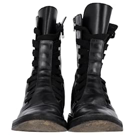 Ann Demeulemeester-Botas moteras Ann Demeulemeester en cuero negro-Negro