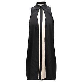 Alexander Wang – Ärmelloses Hemdkleid aus schwarzer Viskose Schwarz