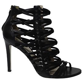 Sandali Jason Wu Cage in pelle nera Nero