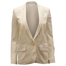 Stella Mc Cartney Stella McCartney Single Breasted Blazer in Ivory Rayon  White Cream