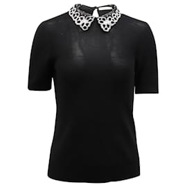 Jason Wu-Blusa con cuello de cuentas Jason Wu en nailon negro-Negro