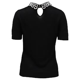 Jason Wu-Blusa con cuello de cuentas Jason Wu en nailon negro-Negro